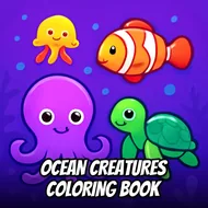 Ocean Creatures Coloring Book game cover